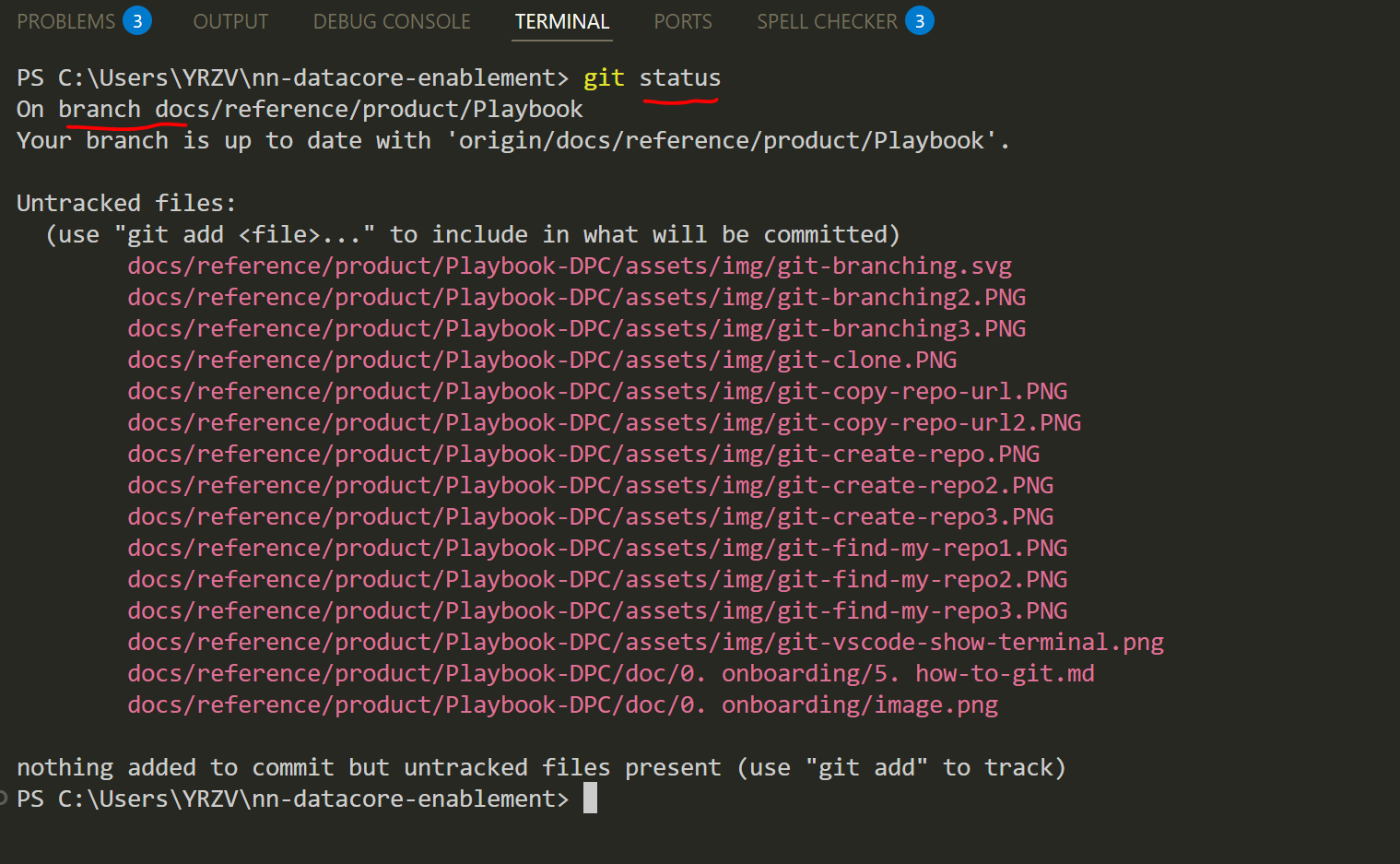 git status