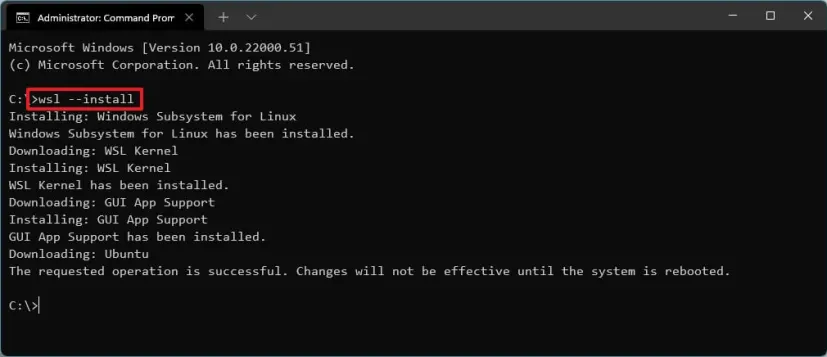 WSL Installation via PowerShell